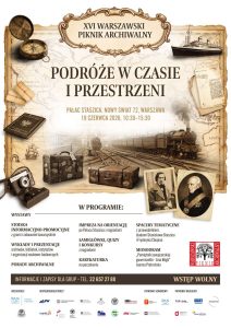 Plakat XVI Warszawskiego Pikniku Archiwalnego odbywającego się 19 czerwca 2026 roku w Warszawie.